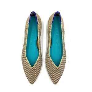 Rothy's The Point Multi Metallic Flat 11 New Gold Eco Friendly Retired